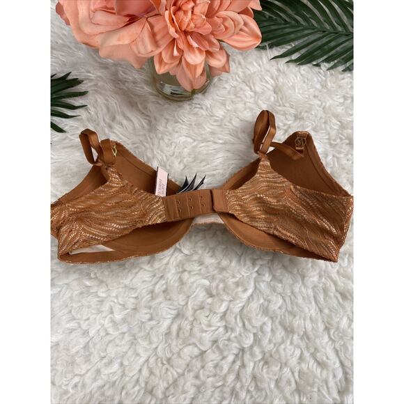 NWT VICTORIA SECRET VERY SEXY UPLIFT PLUNGE LACE BRA SZ 32C BROWN UNDERWIRED $49 - Picture 5 of 8